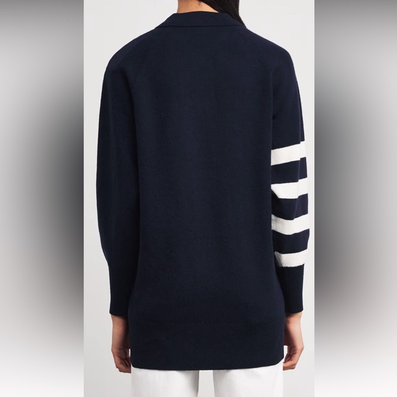 NWT $648 Frame Denim Blue The Rugby Tunic Dress Sweater Size S Cashmere Wool - Picture 3 of 12